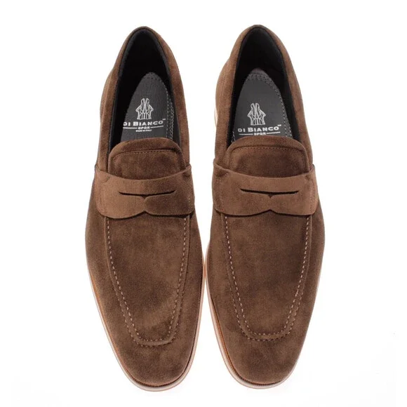Di Bianco NWB Brera Classic Suede Loafers Size 10 in Tundra Brown